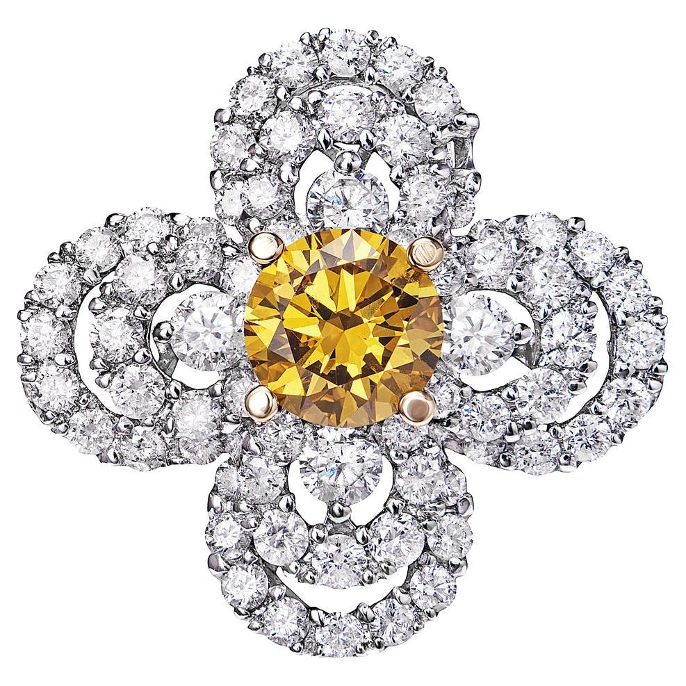 4 Carat Round Brilliant Diamond Engagement Ring Certified Y