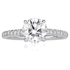 4 Carat Round Brilliant Diamond Ring Brilliant White 14K Gold Everyday Royalty