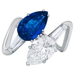 4 Carat Round Brilliant Statement Royal Blue Sapphire 14K Gold Everyday Royalty