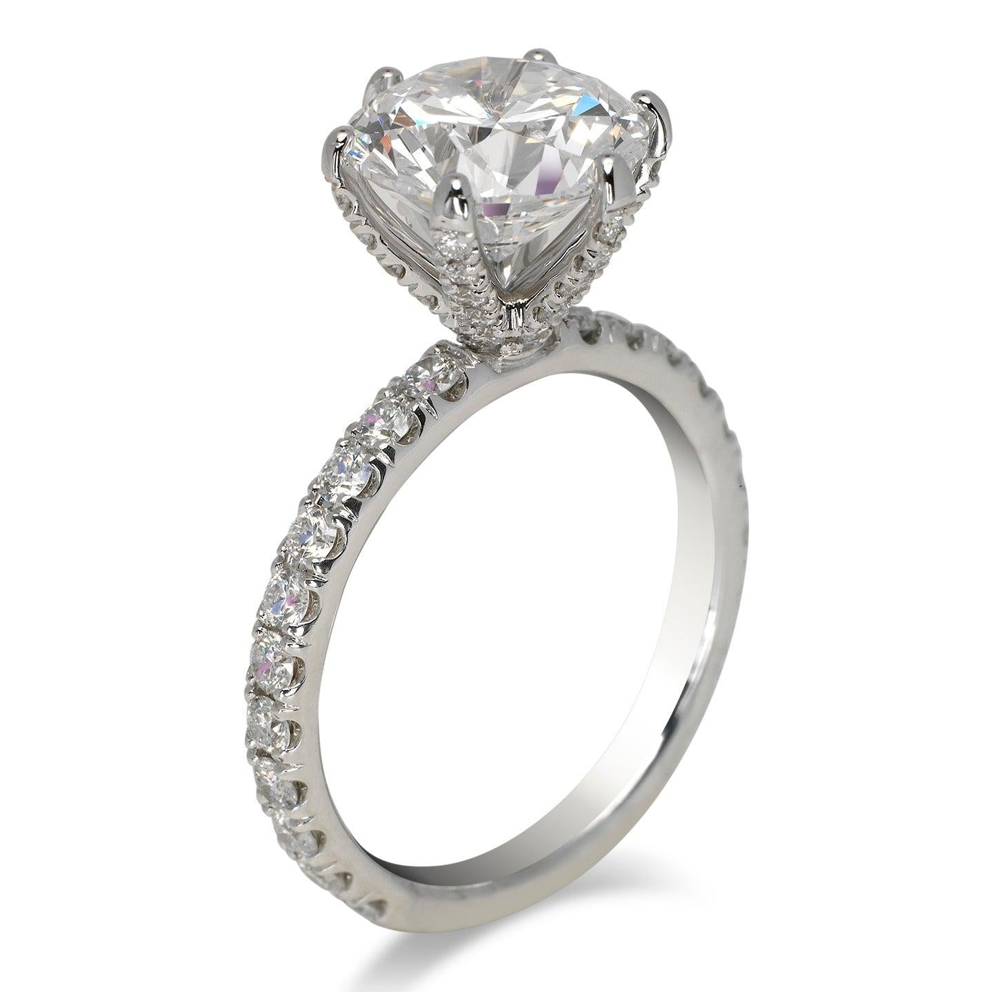 4 Carat Round Cut Diamond Engagement Ring GIA Certified D* VVS1 In New Condition For Sale In New York, NY