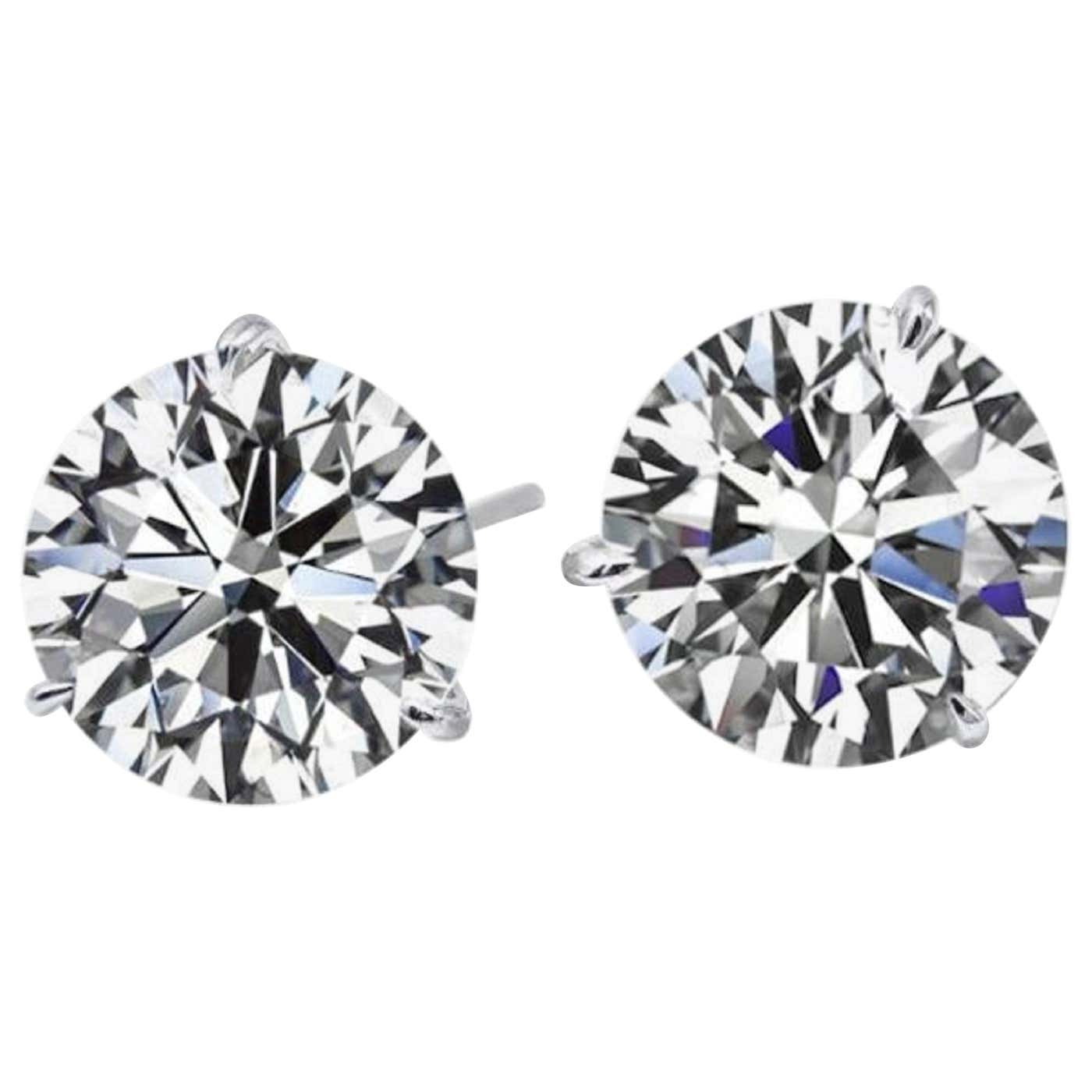 Four carat diamond earrings Clearance
