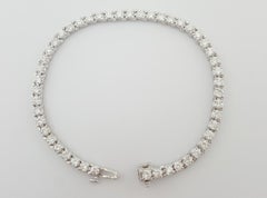 Pulsera de tenis con diamantes redondos de 4 quilates