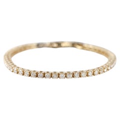 Bracelet « tennis » en diamants ronds de 4 carats, en or jaune 14 carats