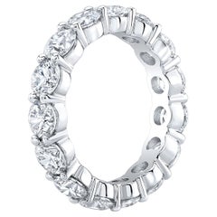 4 Carat Round Eternity Band F-G Color VS1 Clarity 14k White Gold