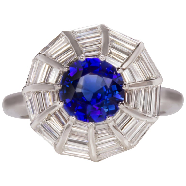 Saphir Bleu Royal Créé En Laboratoire - 2.04 Carats, Taille émeraude, Qualité Excellente, Du Sri Lanka
