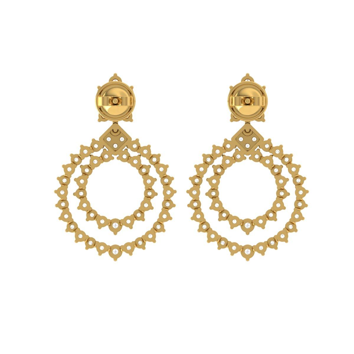 The 4 Carat SI/H Round Brilliant Cut Diamond Dangle Earrings are crafted in luxurious 18 Karat Yellow Gold, weighing 10.40 grams, with a total gross weight of 11.20 grams. These stunning earrings feature 4.00 carats of natural diamonds, exhibiting a