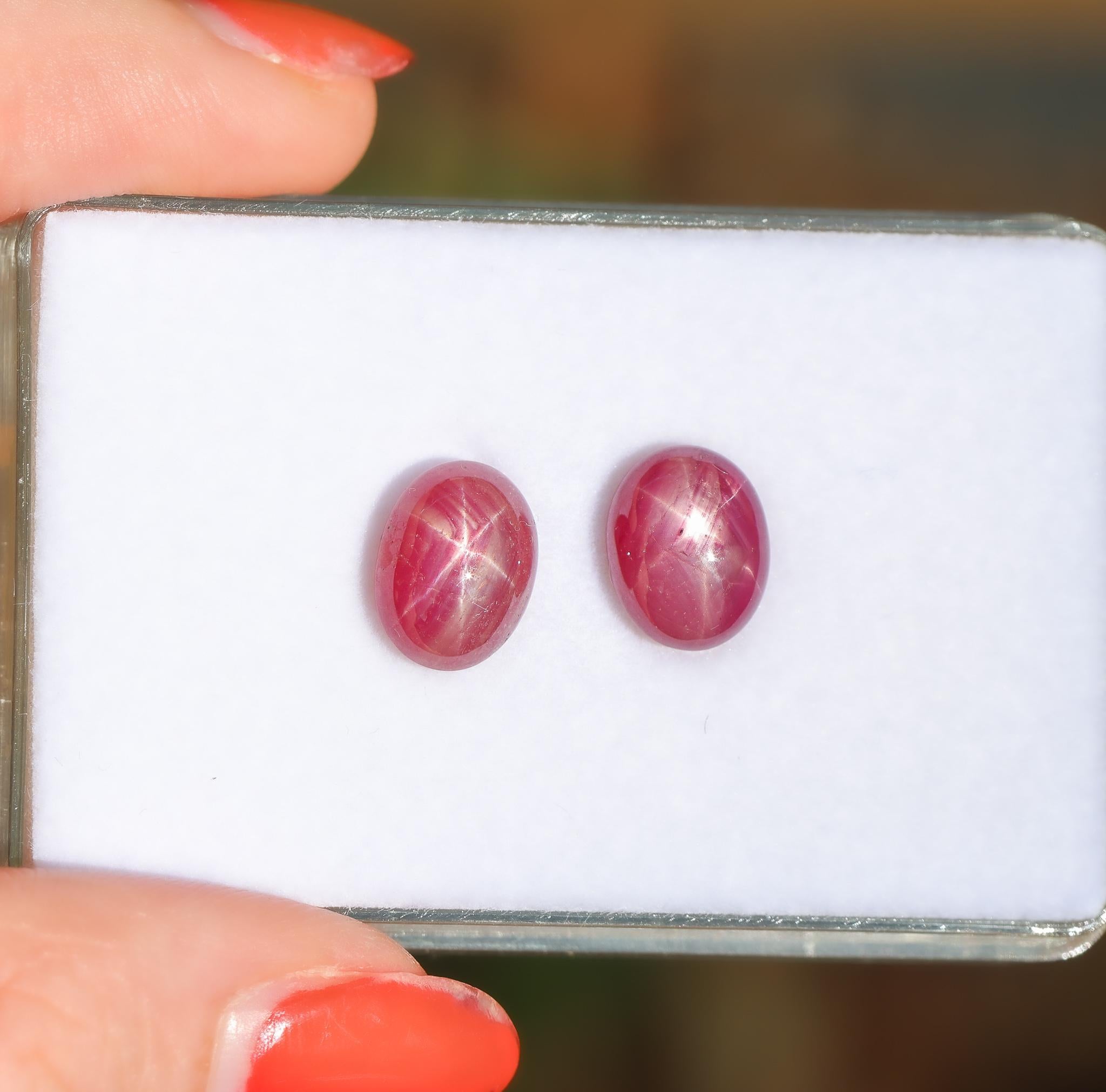 4 Karat Star Ruby Loser Edelstein  Oval 10x8mm Damen im Angebot