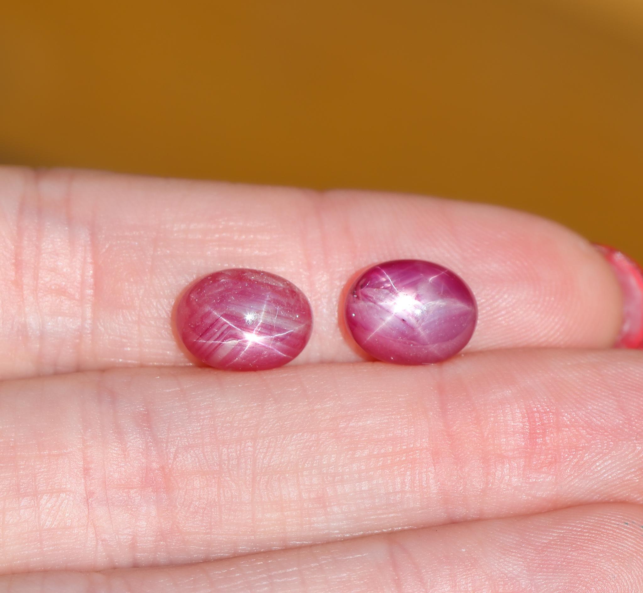 4 Karat Star Ruby Loser Edelstein  Oval 10x8mm im Angebot 1