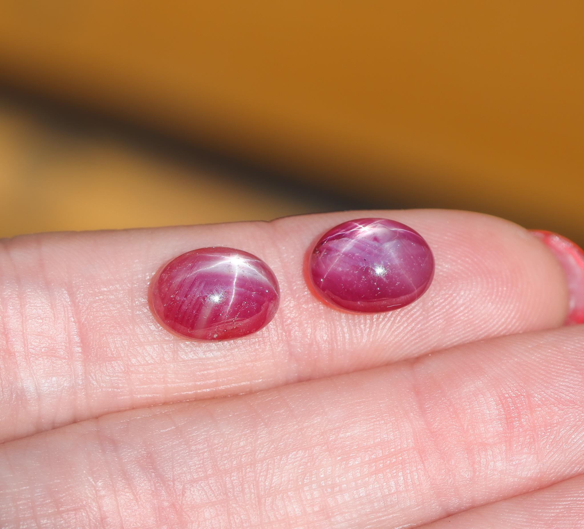 4 Karat Star Ruby Loser Edelstein  Oval 10x8mm im Angebot 2