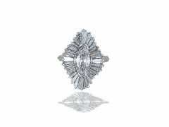 Ballerina,  4 CTW Baguette Diamond, Enormous VS Quality Ring