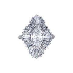 Ballerina,  4 CTW Baguette Diamond, Enormous VS Quality Ring