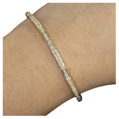 Bracelet tennis avec diamants blancs brillants de 4 carats