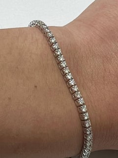 4 Carat White Gold Diamond Bracelet