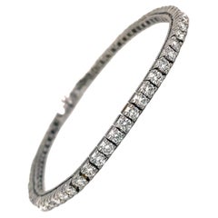 Diamant-Tennisarmband 4 Karat 18K Weißgold