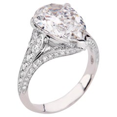 4 Karat birnenförmiger Diamant-Verlobungsring