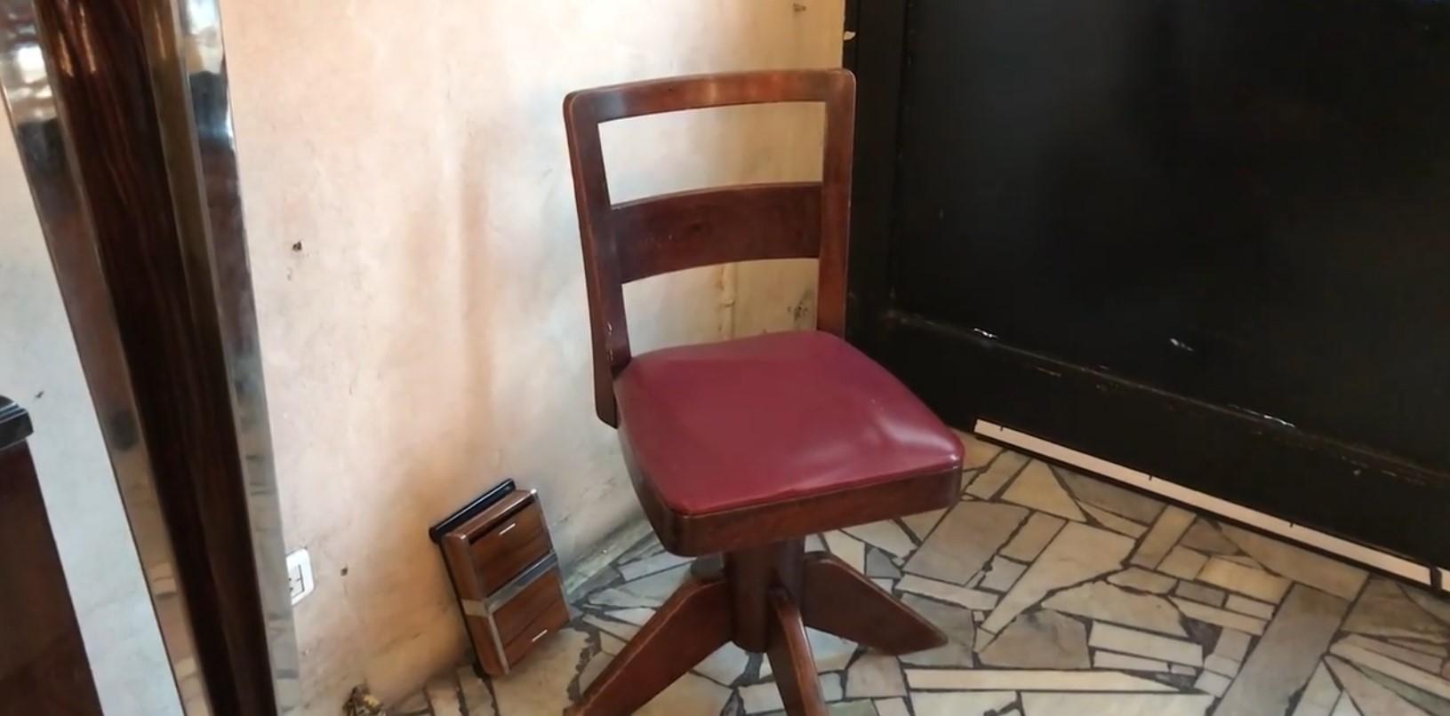 4 Chairs

Country: Italian
If you are looking for a desk chair to match your desk, we have what you need. 
We have specialized in the sale of Art Deco and Art Nouveau and Vintage styles since 1982.If you have any questions we are at your