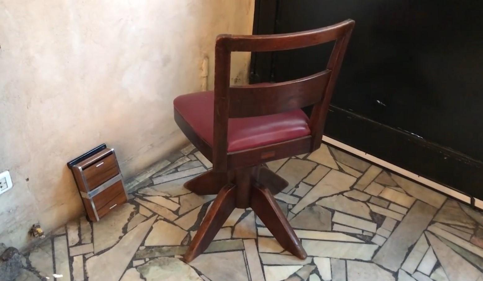 Wood 4 Chair, Italian, 1950 For Sale