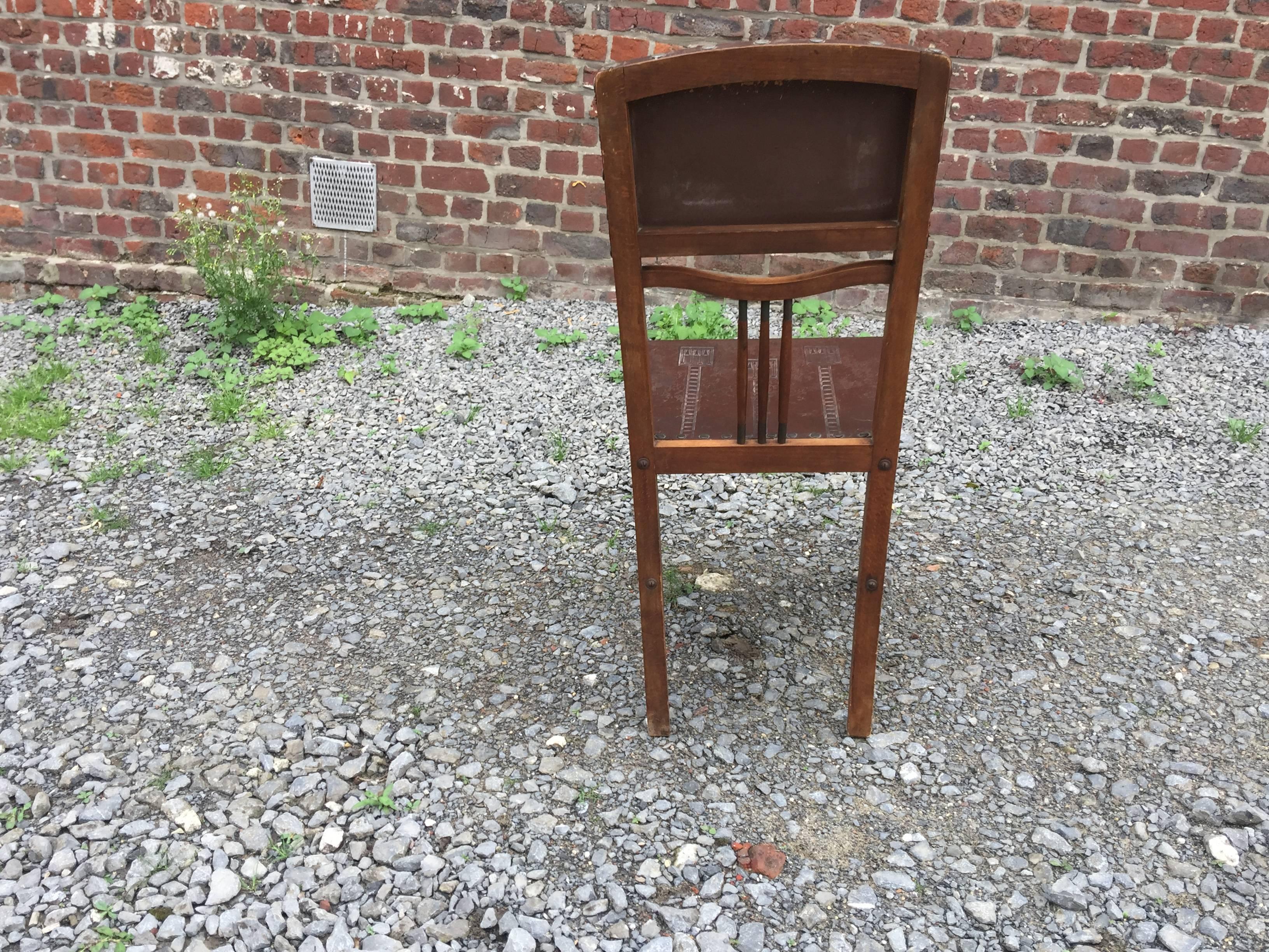 4 Stühle im Art nouveau-Stil der Wiener Secession, um 1900 4