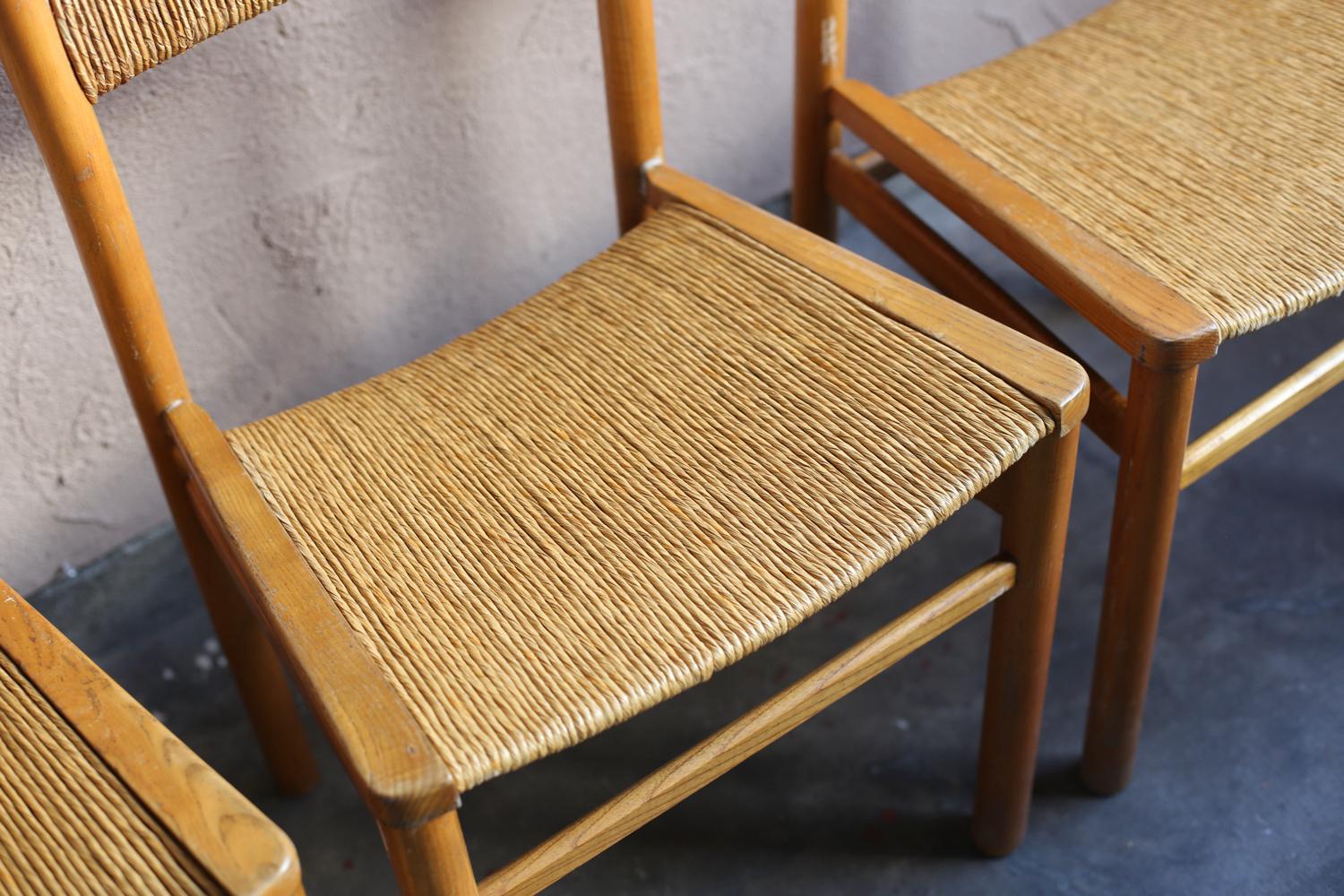 4 Chaises de Pierre Gautier-Delaye, Modèle Week-end Bon état - En vente à Sammu-shi, Chiba