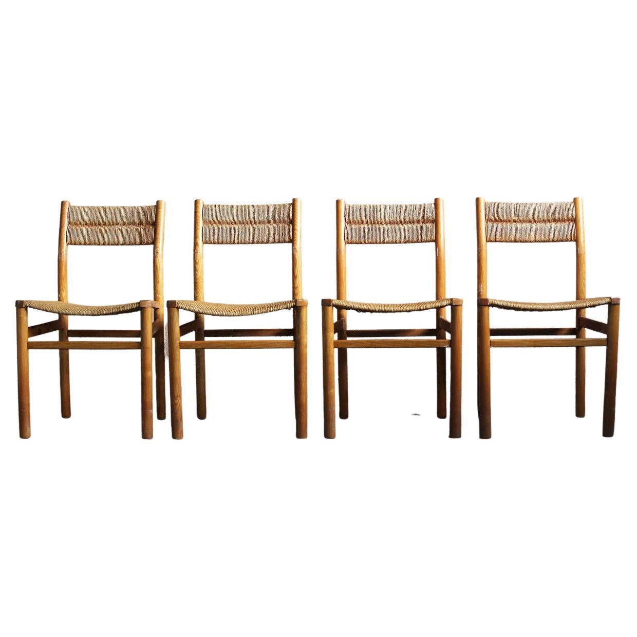4 Stühle von Pierre Gautier-Delaye, Modell Week-End im Angebot