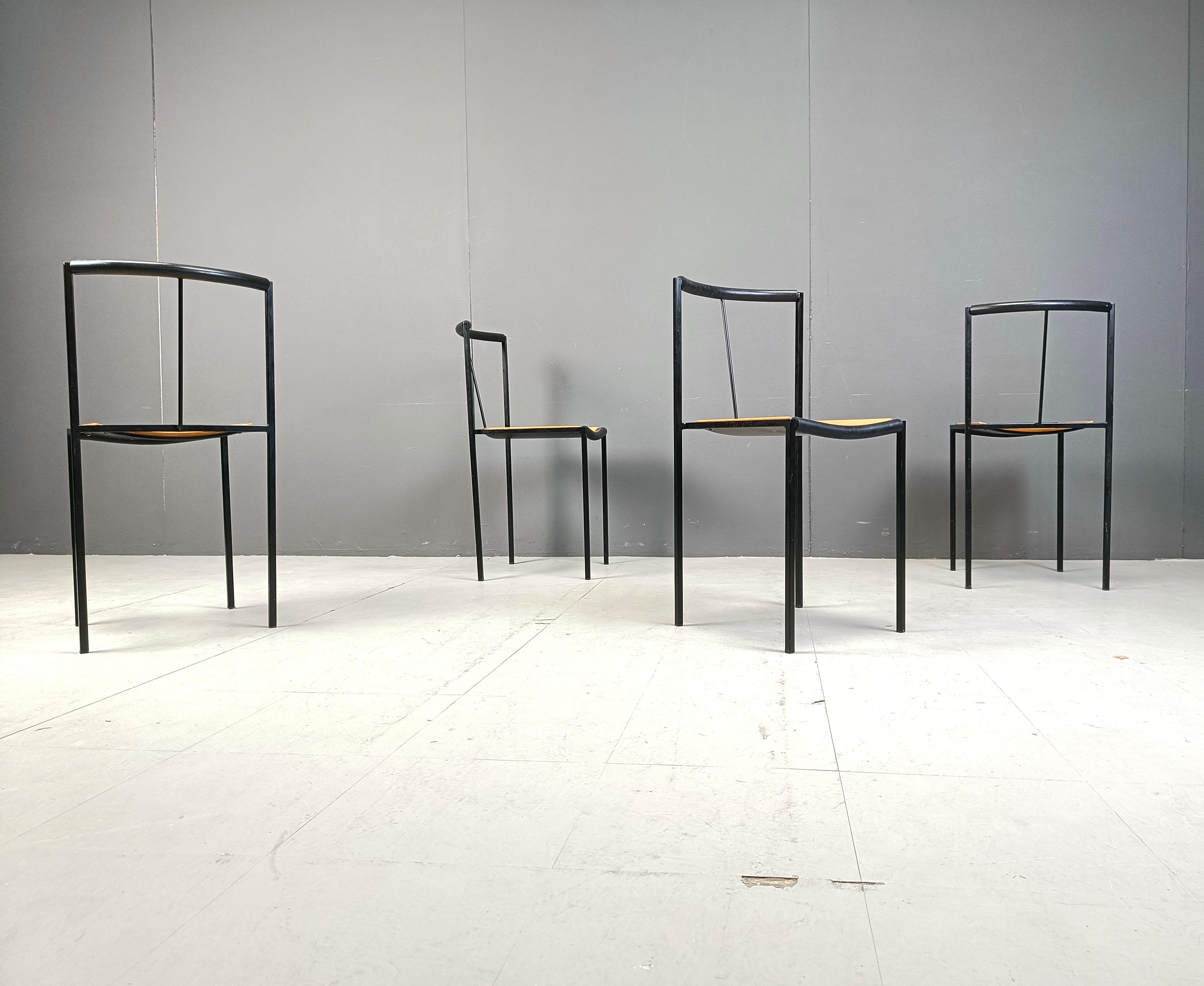 4 chairs by Zeus Noto Maurizio Peregalli Millepunte, 1985 For Sale 3
