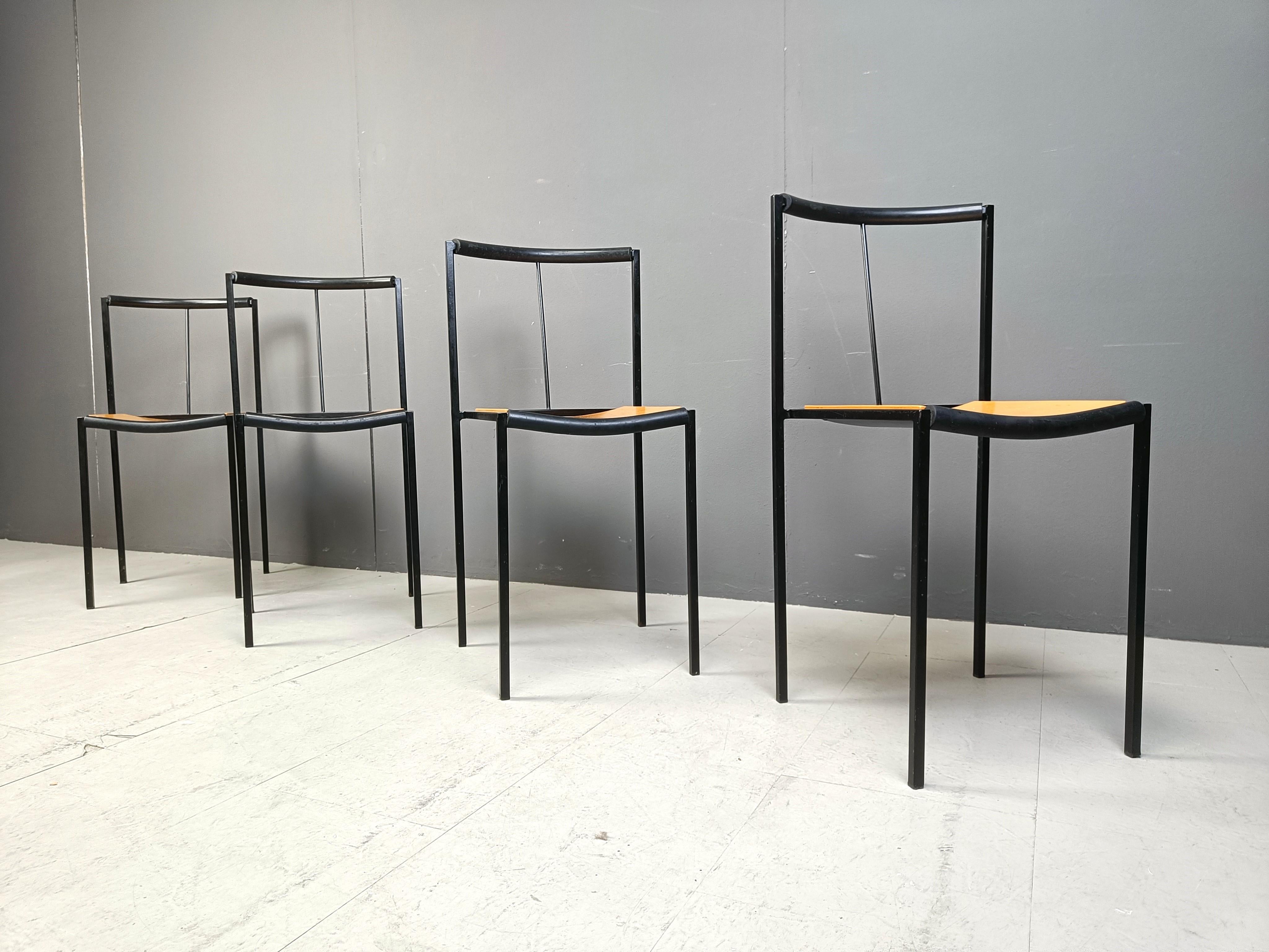 4 chairs by Zeus Noto Maurizio Peregalli Millepunte, 1985 For Sale 1