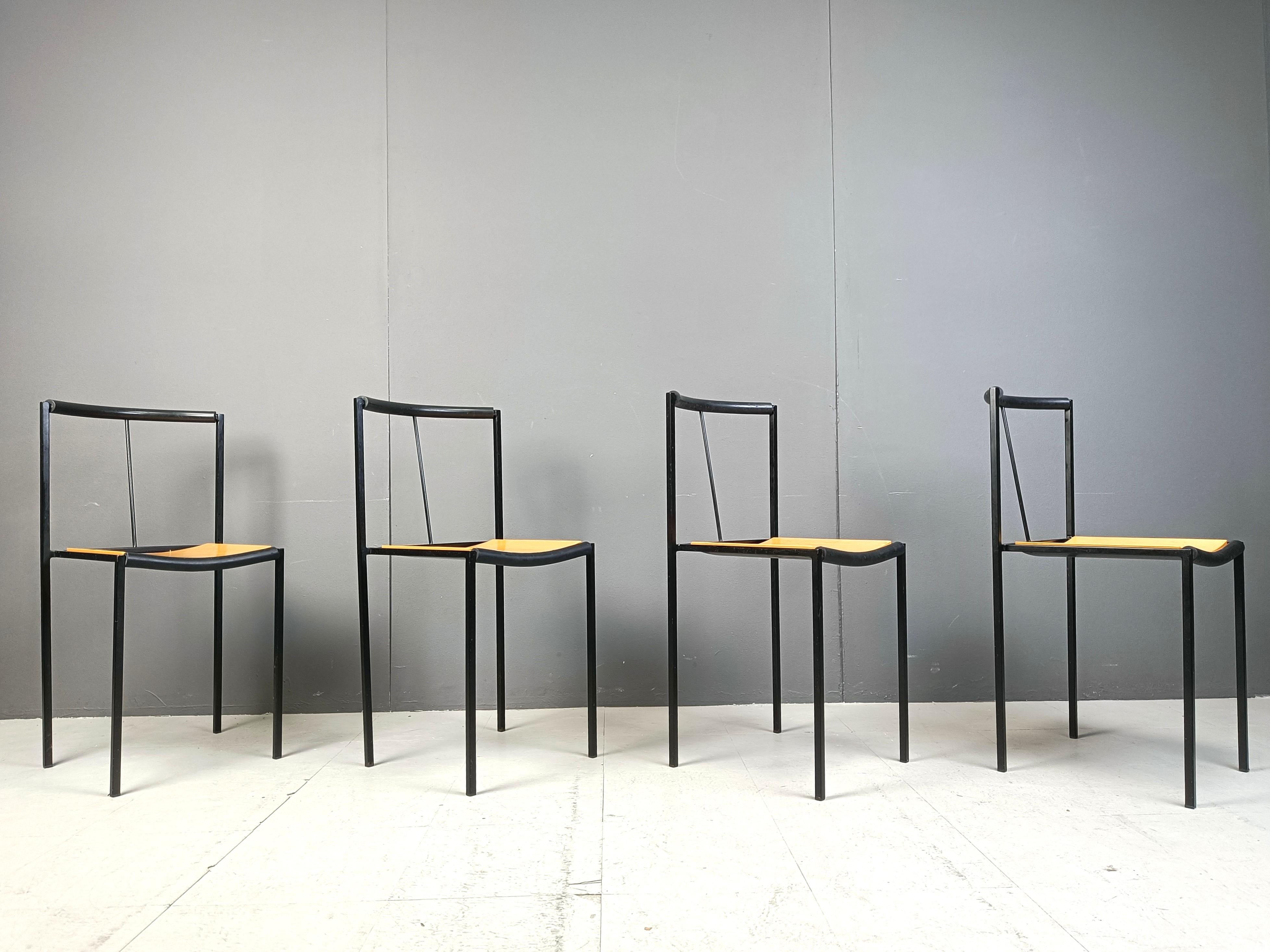4 chairs by Zeus Noto Maurizio Peregalli Millepunte, 1985 For Sale 2