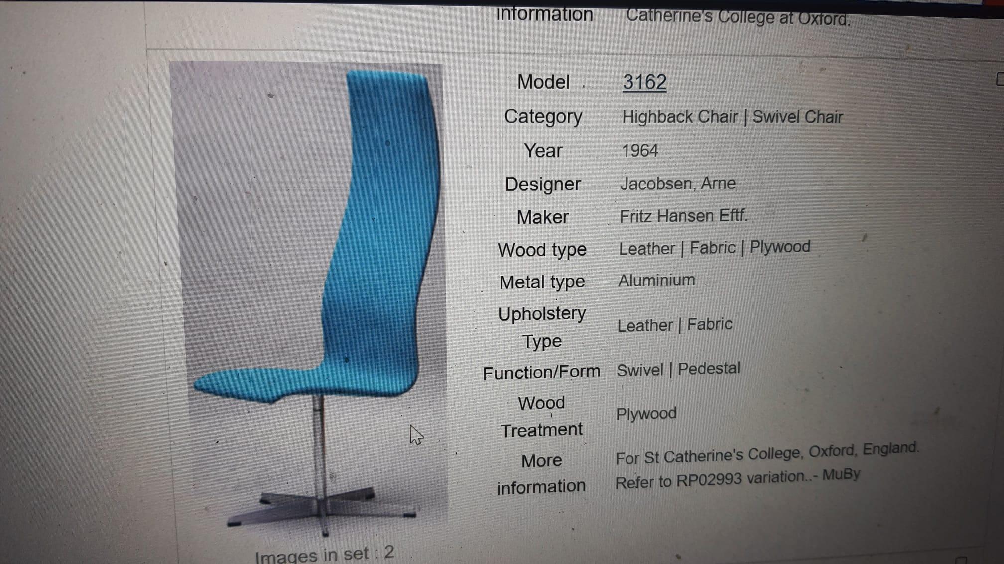 4 Stühle, hohe Rückenlehne, aus Leder und Aluminium, Modell Oxford von Arne Jacobsen. im Angebot 13