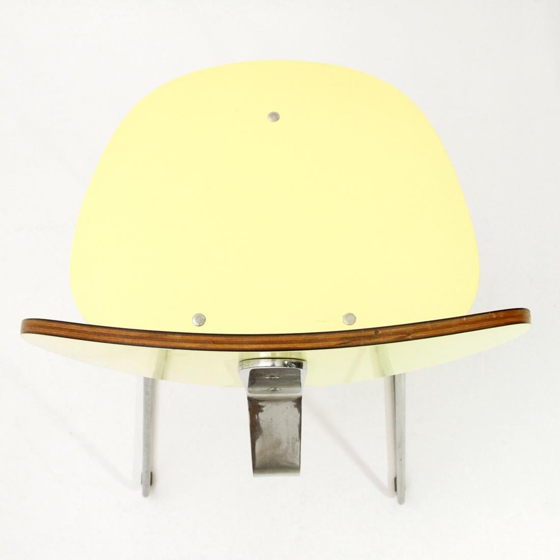 4 Chairs in Yellow Formica by Georges Coslin for 3V Arredamenti, 1950s 3