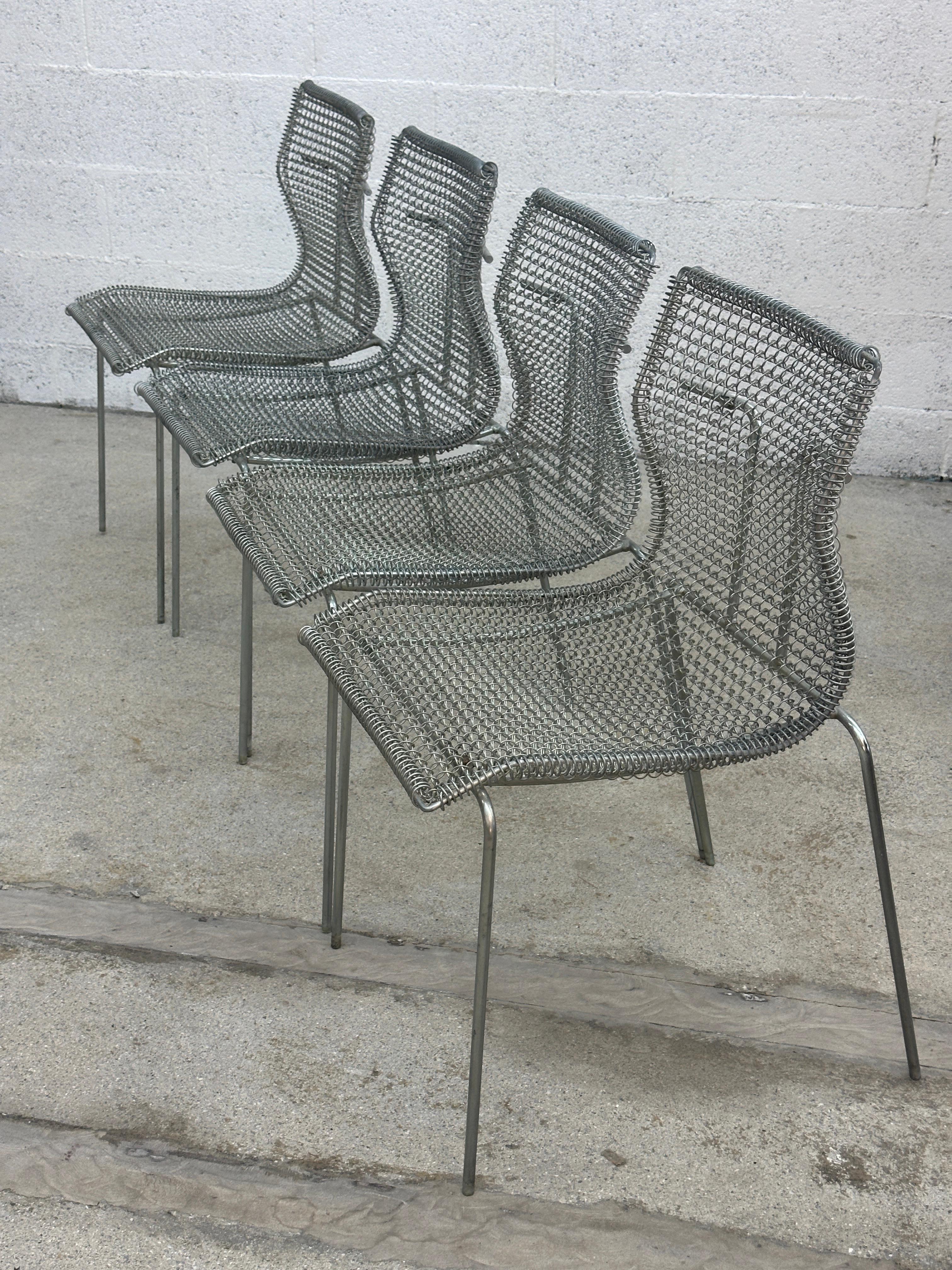 Metal 4 chairs Niall O'Flynn, Rascal T Spectrum, Netherlands, 1997 For Sale