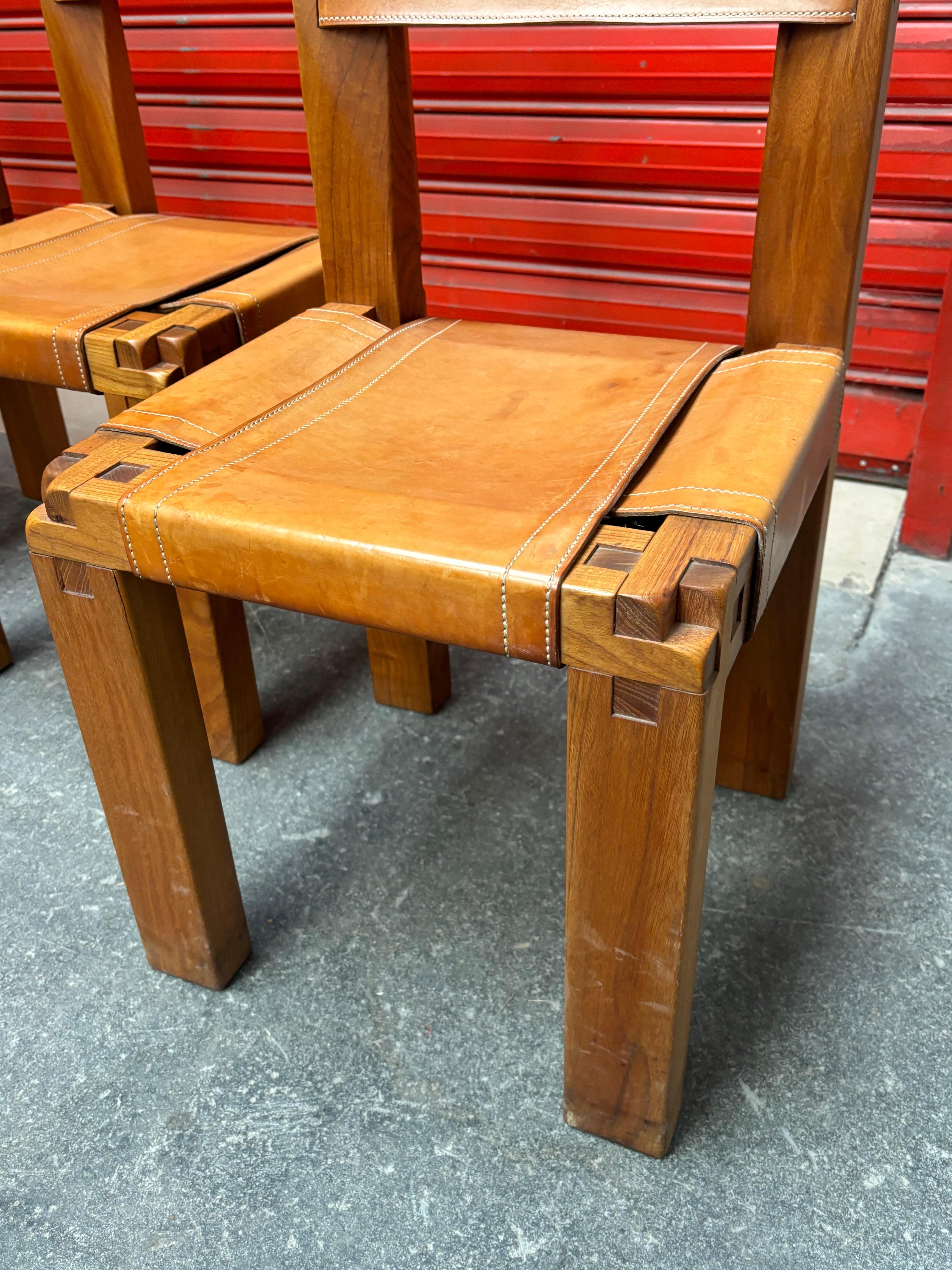 4 sedie S11 di Pierre Chapo in vendita 4