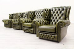 4 Chesterfield Chippendale Wing Chair Armchair Baroque Antique