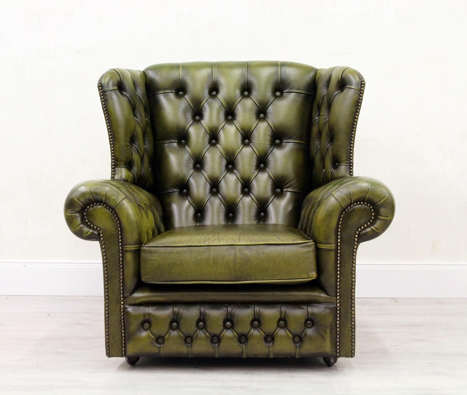 Late 20th Century 4 Chesterfield Chippendale Wing Chair Armchair Baroque Antique For Sale