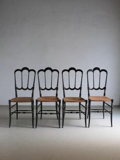 4 Chiavari Chairs "Tre Archi" by Fratelli Levaggi, Italy, 1950s