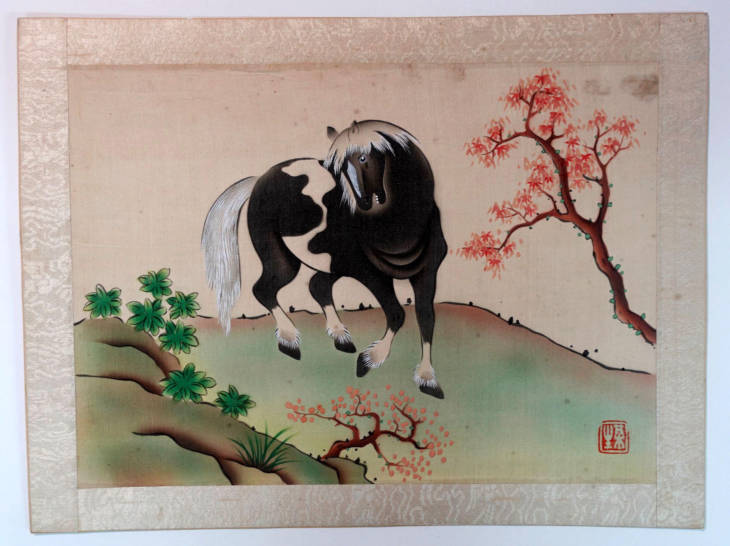 Hand-Painted 4 Chinese Export Watercolor Paintings 