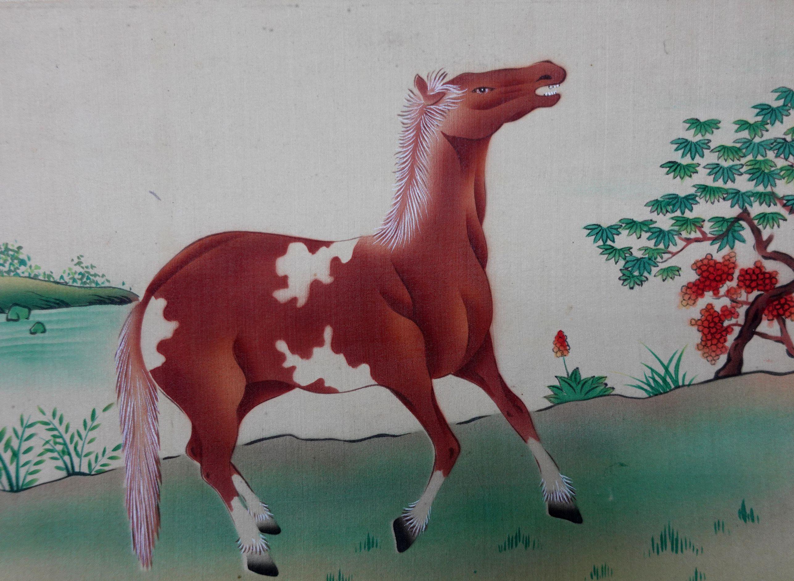 Hand-Painted 4 Chinese Export Watercolor Paintings 