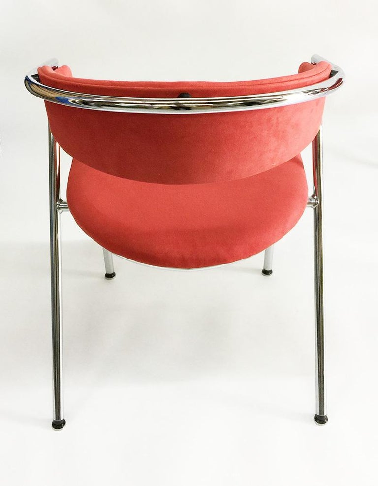 4 Chrome Chairs by Lande, Netherlands, 1990s For Sale at 1stDibs