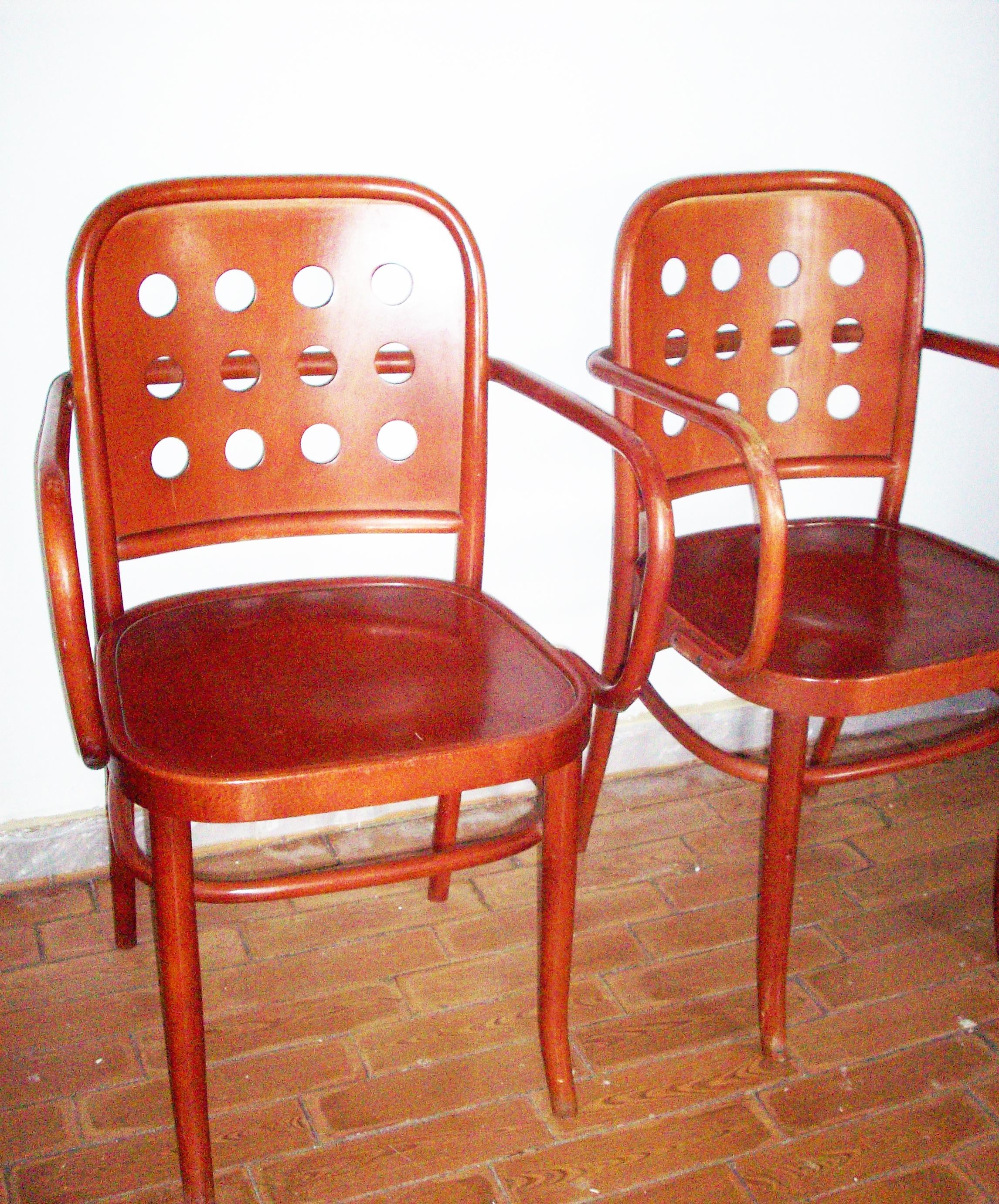 4 Classic Bauhaus Armchairs 6010 Designed by Josef Hoffmann/ Oswald Haerdtl For Sale 3