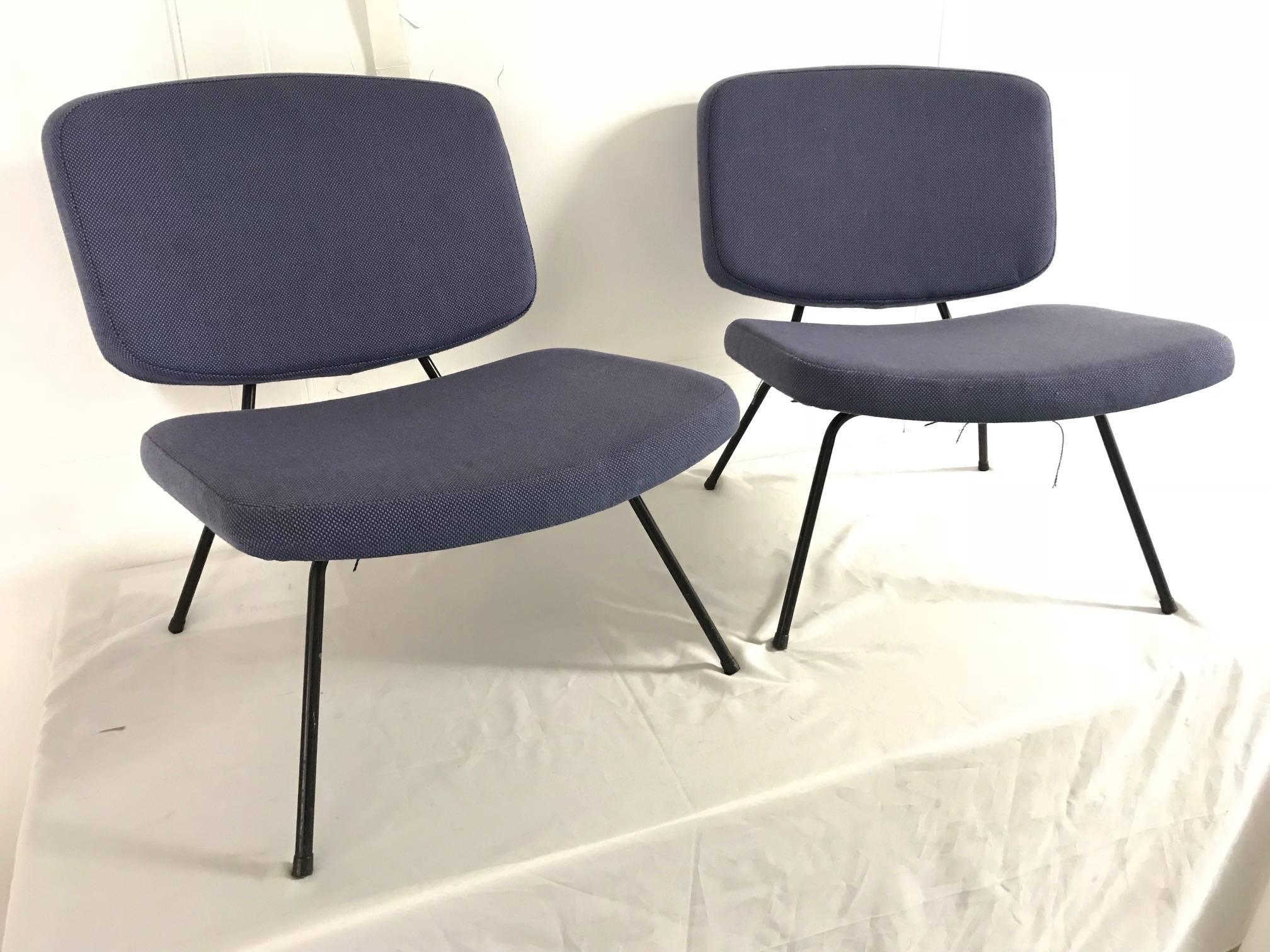 CM190 slipper chairs by Pierre Paulin, France, Thonet editions.