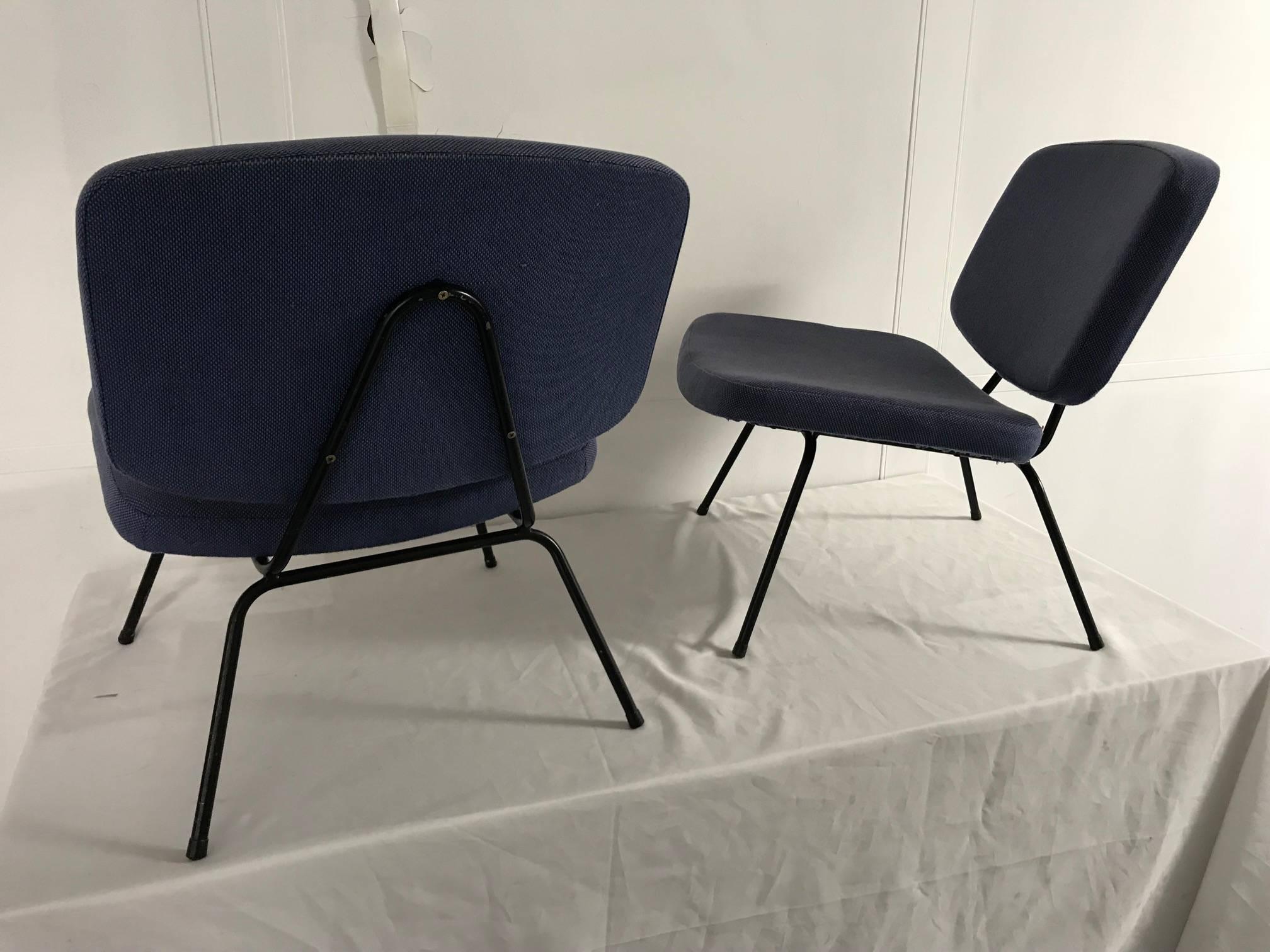 French CM190 Slipper Chairs by Pierre Paulin