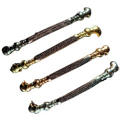 4 Colour 18k Gold Beaded Bracelets with 2.80Ct Black Diamonds 1837 Florence New