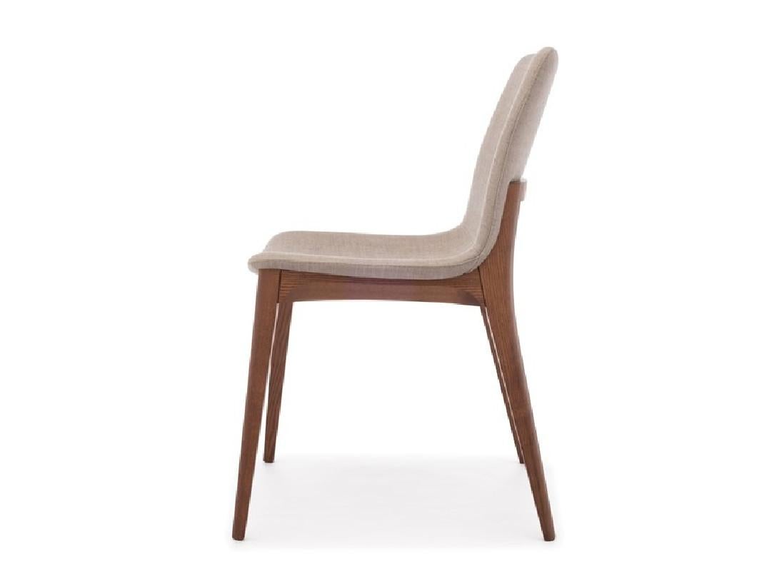 Modern 4 Contemporary Studio Tecnico Interna8 2x Chairs Wood Fabric For Sale