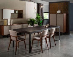 Ensemble contemporain de 2 chaises par Studio Tecnico Interna8, Wood Leather