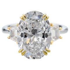 4 Ct Flawless GIA Certified Oval Diamond Ring 