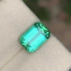 4 carati di tormalina verde menta tendente al blu, taglio a cuscino, per anello, 10 mm