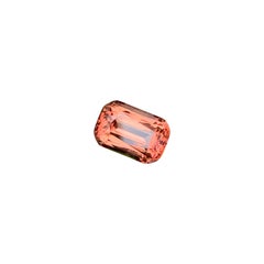 4 carati di tormalina salmone pesca vivida taglio naturale a cuscino per gioielli 11 mm