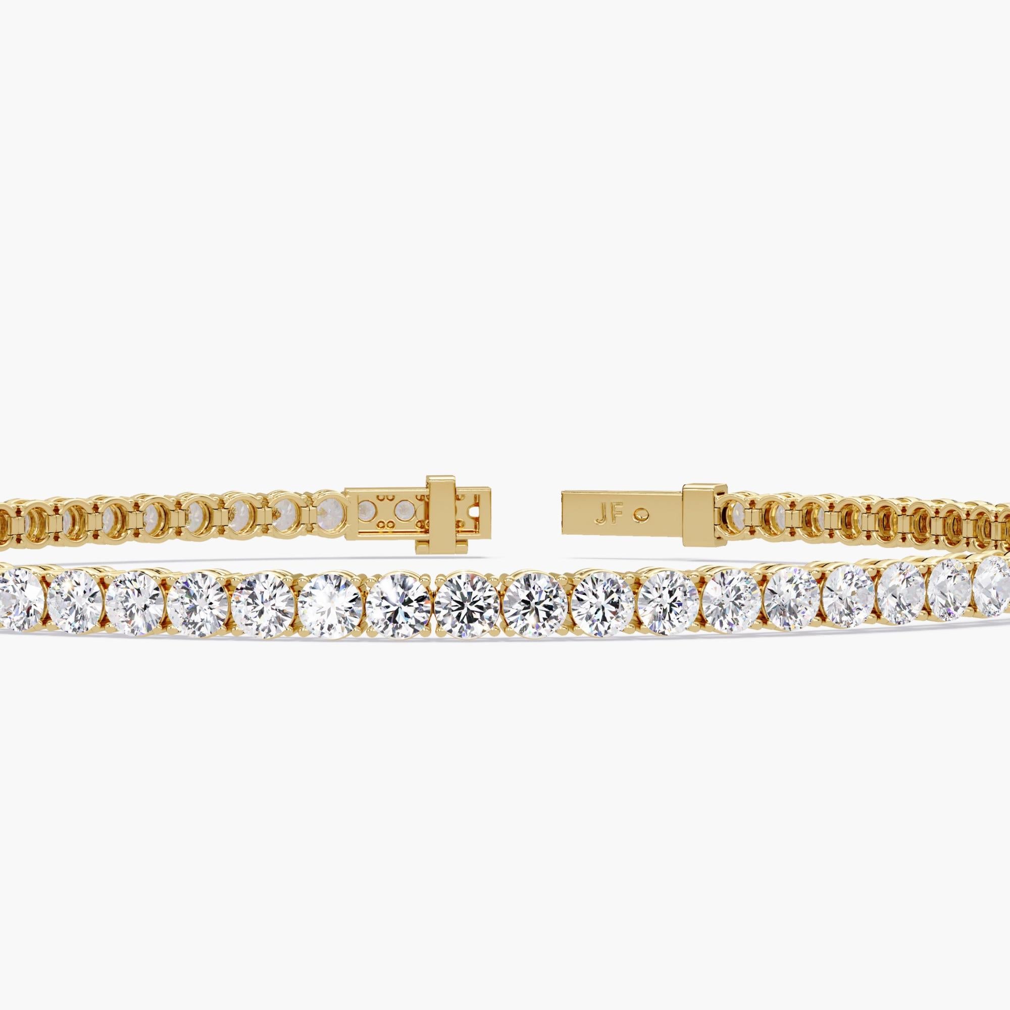 Women's or Men's 4 Ctw Diamond Tennis Bracelet, 2.7mm GH SI1  Diamonds (7 Pts Each), 7 Inch For Sale