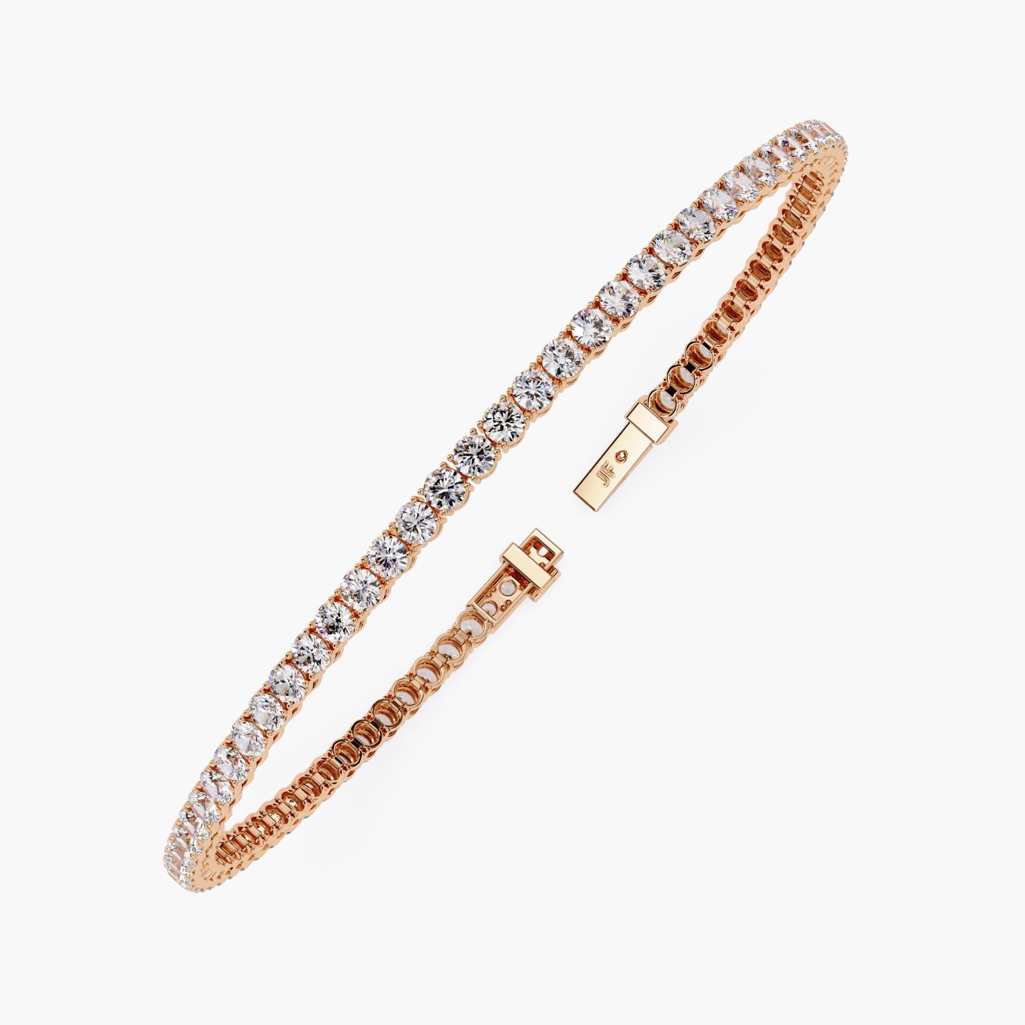 4 Ctw Diamond Tennis Bracelet, 2.7mm GH SI1  Diamonds (7 Pts Each), 7 Inch For Sale 3