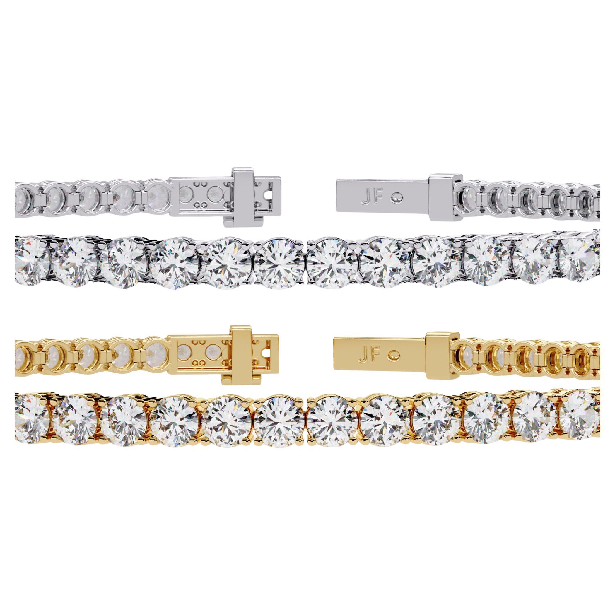 4 Ctw Diamant-Tennisarmband, 2,7 mm GH SI1  Diamanten (je 7 Pkt.), 7 Zoll