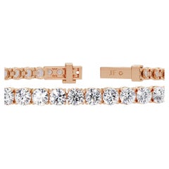 4 CTW Natural Diamond Tennis Bracelet in 14K Gold SI+ Diamond, Secure Clasp